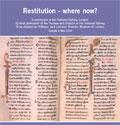 Restitution - Where Now? event flyer