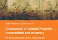 Conference on the Governance of Cultural Property: Preservation and Recovery event flyer